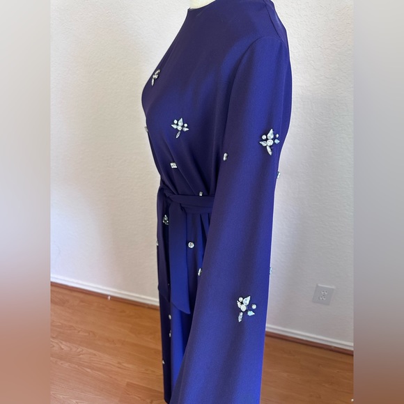 Dark purple diamond Beaded abaya in a size 36 waist belt included large! - Picture 7 of 10